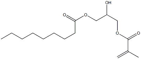 1,2,3-Propanetriol 1-methacrylate 3-nonanoate 结构式