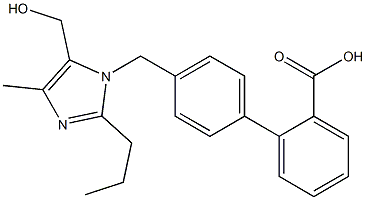 4'-[(5-Hydroxymethyl-4-methyl-2-propyl-1H-imidazol-1-yl)methyl]-1,1'-biphenyl-2-carboxylic acid,,结构式