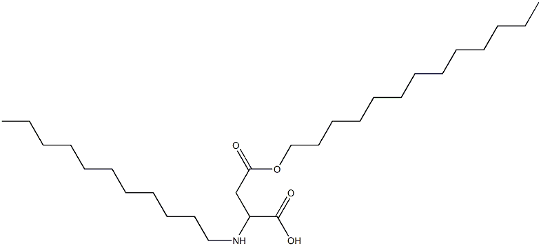 2-(ウンデシルアミノ)-3-(トリデシルオキシカルボニル)プロピオン酸 化学構造式