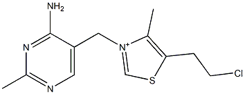3-[(4-Amino-2-methyl-5-pyrimidinyl)methyl]-5-(2-chloroethyl)-4-methylthiazol-3-ium,,结构式