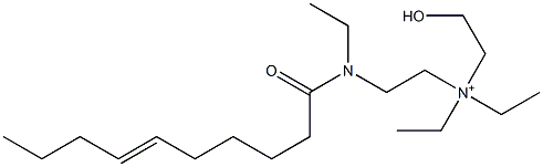 2-[N-Ethyl-N-(6-decenoyl)amino]-N,N-diethyl-N-(2-hydroxyethyl)ethanaminium Struktur