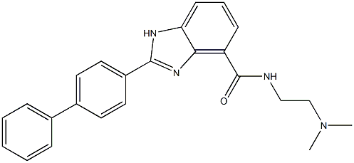 2-(4-Phenylphenyl)-N-[2-(dimethylamino)ethyl]-1H-benzimidazole-4-carboxamide 结构式