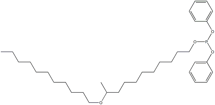 亜りん酸10-(ウンデシルオキシ)ウンデシルジフェニル 化学構造式