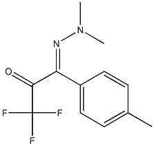 1,1,1-Trifluoro-3-(2,2-dimethylhydrazono)-3-p-tolyl-2-propanone,,结构式