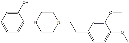 2-[4-(3,4-Dimethoxyphenethyl)-1-piperazinyl]phenol Structure
