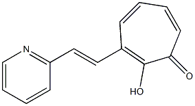 2-Hydroxy-3-[2-(2-pyridinyl)ethenyl]cyclohepta-2,4,6-trien-1-one Structure
