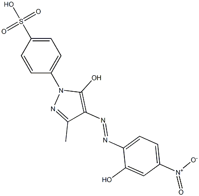 4-[5-Hydroxy-4-(2-hydroxy-4-nitrophenylazo)-3-methyl-1H-pyrazol-1-yl]benzenesulfonic acid