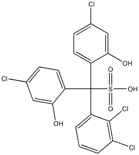 (2,3-Dichlorophenyl)bis(4-chloro-2-hydroxyphenyl)methanesulfonic acid,,结构式