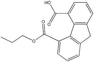 9H-Fluorene-4,5-dicarboxylic acid 4-propyl ester Struktur