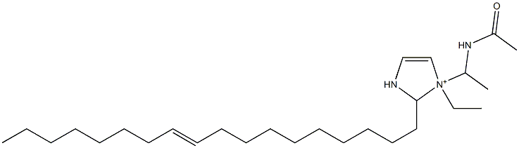 1-[1-(Acetylamino)ethyl]-1-ethyl-2-(10-octadecenyl)-4-imidazoline-1-ium Structure