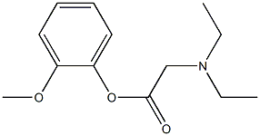 N,N-Diethylglycine 2-methoxyphenyl ester Structure