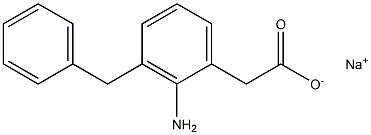 2-アミノ-3-ベンジルベンゼン酢酸ナトリウム 化学構造式