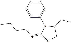 N-Butyl-4-ethyl-3-phenyloxazolidin-2-imine Structure