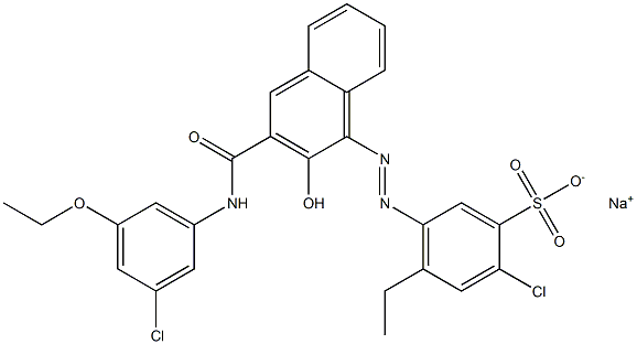 2-Chloro-4-ethyl-5-[[3-[[(3-chloro-5-ethoxyphenyl)amino]carbonyl]-2-hydroxy-1-naphtyl]azo]benzenesulfonic acid sodium salt