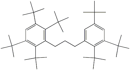 1-(2,3,5,6-Tetra-tert-butylphenyl)-3-(2,3,5-tri-tert-butylphenyl)propane Struktur