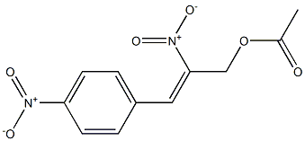 Acetic acid 2-nitro-3-[4-nitrophenyl]-2-propenyl ester Structure