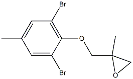 2,6-Dibromo-4-methylphenyl 2-methylglycidyl ether,,结构式