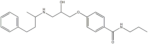 1-[4-[Propylcarbamoyl]phenoxy]-3-[(1-methyl-3-phenylpropyl)amino]-2-propanol 结构式