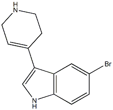 3-[(1,2,3,6-テトラヒドロピリジン)-4-イル]-5-ブロモ-1H-インドール 化学構造式