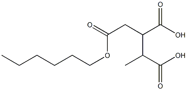 ブタン-1,2,3-トリカルボン酸1-ヘキシル 化学構造式