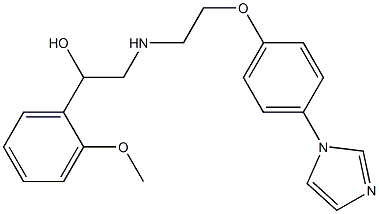 2-[2-[4-(1H-Imidazol-1-yl)phenoxy]ethylamino]-1-[2-methoxyphenyl]ethanol,,结构式