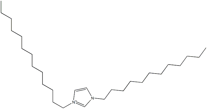 1-Dodecyl-3-tridecyl-1H-imidazol-3-ium 结构式