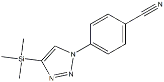4-Trimethylsilyl-1-(4-cyanophenyl)-1H-1,2,3-triazole,,结构式