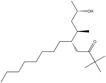 (5S)-5-[(2R,4S)-4-ヒドロキシペンタン-2-イル]-2,2-ジメチルトリデカン-3-オン 化学構造式