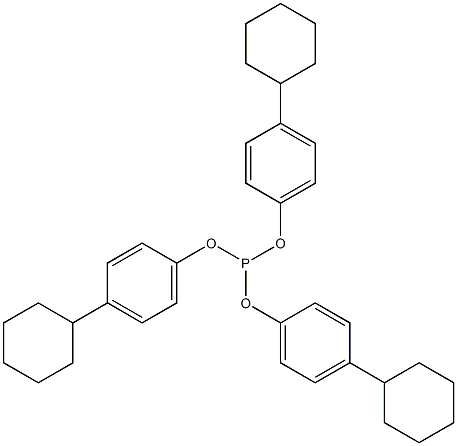 Phosphorous acid tris(4-cyclohexylphenyl) ester Structure
