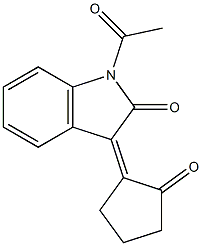 1-Acetyl-2,3-dihydro-3-(2-oxocyclopentylidene)-1H-indol-2-one|