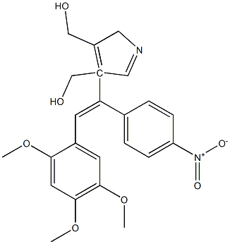 2-[1-(4-Nitrophenyl)-2-(2,4,5-trimethoxyphenyl)ethenyl]-4,4(5H)-oxazoledimethanol,,结构式