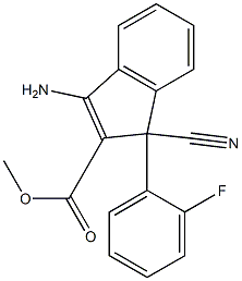 3-Amino-1-cyano-1-(2-fluorophenyl)-1H-indene-2-carboxylic acid methyl ester|