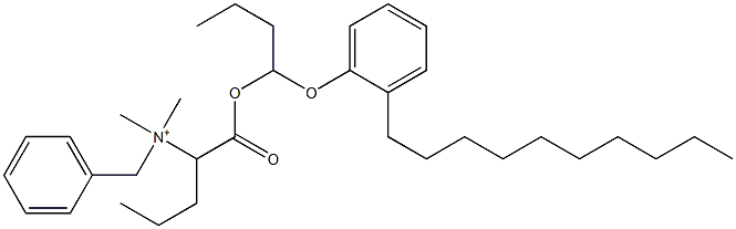 N,N-Dimethyl-N-benzyl-N-[1-[[1-(2-decylphenyloxy)butyl]oxycarbonyl]butyl]aminium 结构式