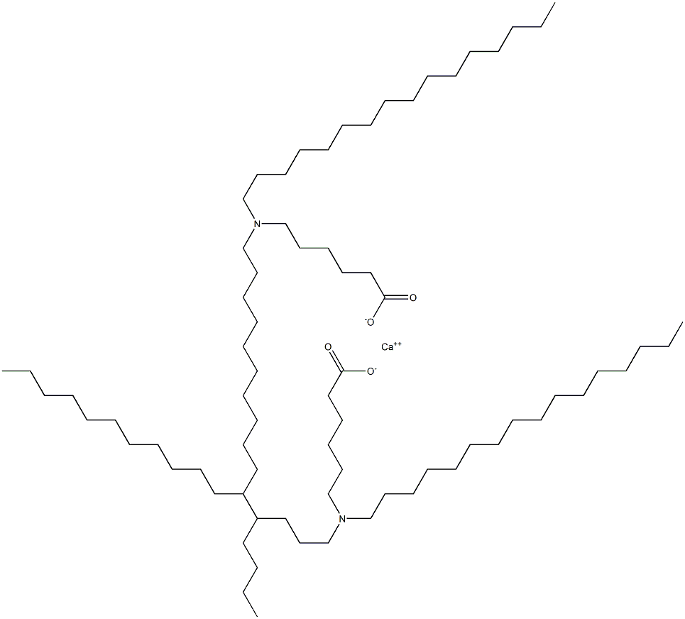 Bis[6-(dihexadecylamino)hexanoic acid]calcium salt Structure