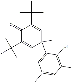 2,6-Di-tert-butyl-4-methyl-4-(2-hydroxy-3,5-dimethylphenyl)-2,5-cyclohexadien-1-one,,结构式