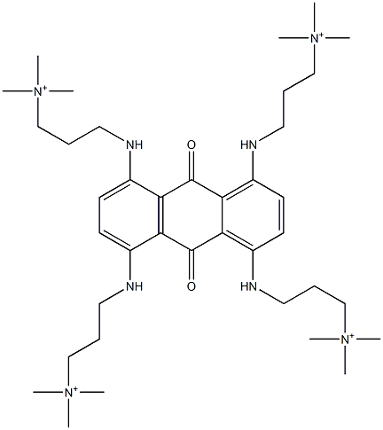 3,3',3'',3'''-[[(9,10-Dihydro-9,10-dioxoanthracene)-1,4,5,8-tetryl]tetraimino]tetrakis(N,N,N-trimethyl-1-propanaminium) Structure