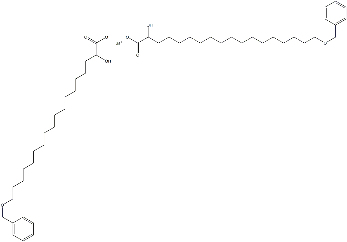 Bis(18-benzyloxy-2-hydroxystearic acid)barium salt Structure