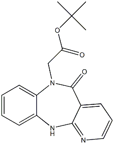 5,11-Dihydro-5-oxo-6H-pyrido[2,3-b][1,5]benzodiazepine-6-acetic acid tert-butyl ester,,结构式