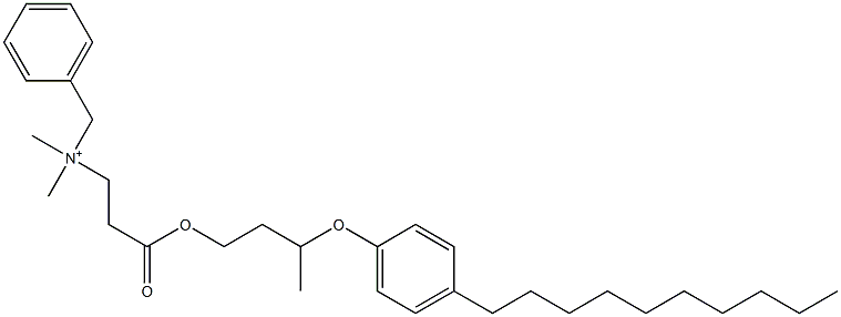 N,N-Dimethyl-N-benzyl-N-[2-[[3-(4-decylphenyloxy)butyl]oxycarbonyl]ethyl]aminium Struktur