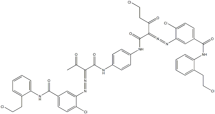 3,3'-[2-(Chloromethyl)-1,4-phenylenebis[iminocarbonyl(acetylmethylene)azo]]bis[N-[2-(2-chloroethyl)phenyl]-4-chlorobenzamide]|