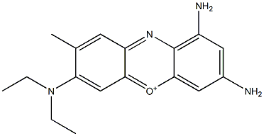 1,3-Diamino-7-(diethylamino)-8-methylphenoxazin-5-ium Structure