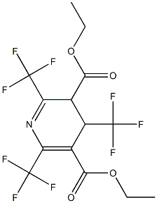 3,4-Dihydro-2,4,6-tris(trifluoromethyl)pyridine-3,5-dicarboxylic acid diethyl ester,,结构式