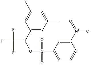 3-Nitrobenzenesulfonic acid 2,2,2-trifluoro-1-(3,5-dimethylphenyl)ethyl ester Struktur