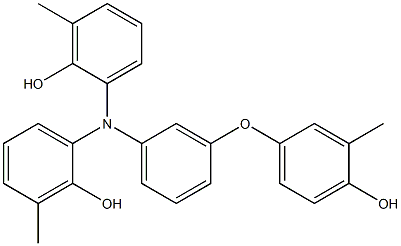 N,N-Bis(2-hydroxy-3-methylphenyl)-3-(4-hydroxy-3-methylphenoxy)benzenamine Structure