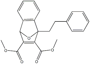 1,4-Dihydro-1-(2-phenylethyl)-1,4-epoxynaphthalene-2,3-dicarboxylic acid dimethyl ester,,结构式