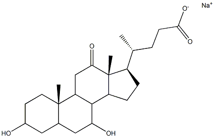 3,7-Dihydroxy-12-oxocholan-24-oic acid sodium salt,,结构式