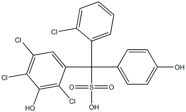(2-Chlorophenyl)(2,4,5-trichloro-3-hydroxyphenyl)(4-hydroxyphenyl)methanesulfonic acid Structure