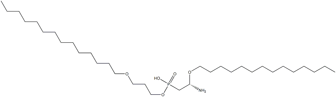(-)-(2-アミノエチル)ホスホン酸水素(S)-2,3-ビス(テトラデシルオキシ)プロピル 化学構造式