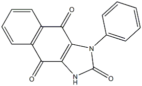 1-フェニル-1H-ナフト[2,3-d]イミダゾール-2,4,9(3H)-トリオン 化学構造式