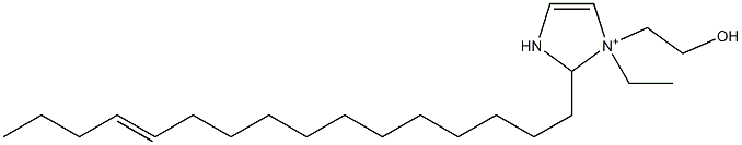 1-Ethyl-2-(12-hexadecenyl)-1-(2-hydroxyethyl)-4-imidazoline-1-ium Struktur